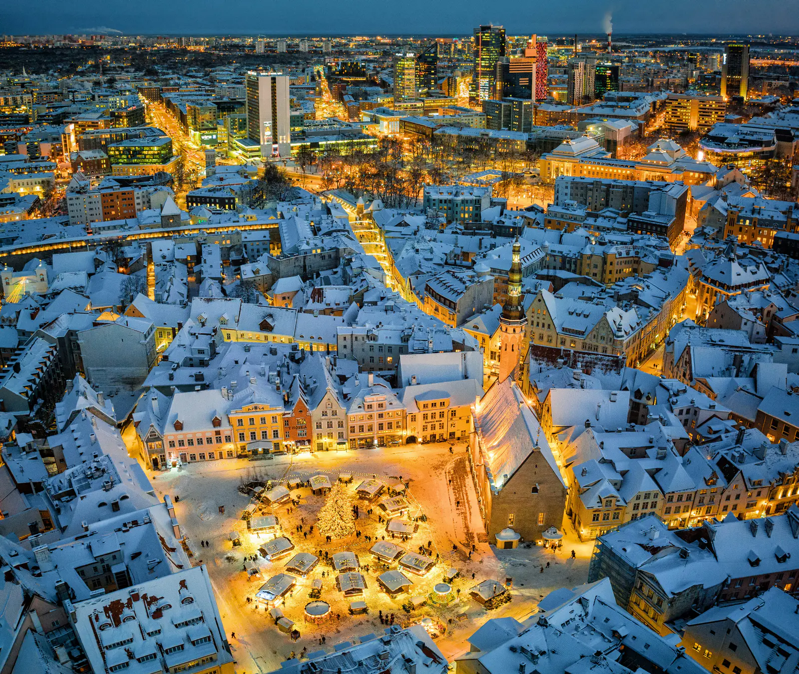 Tallinn gamleby og sentrum om vinteren som reisemål for firmatur