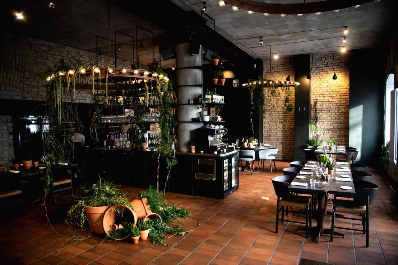 Interiøret på Momo Grill i Vilnius